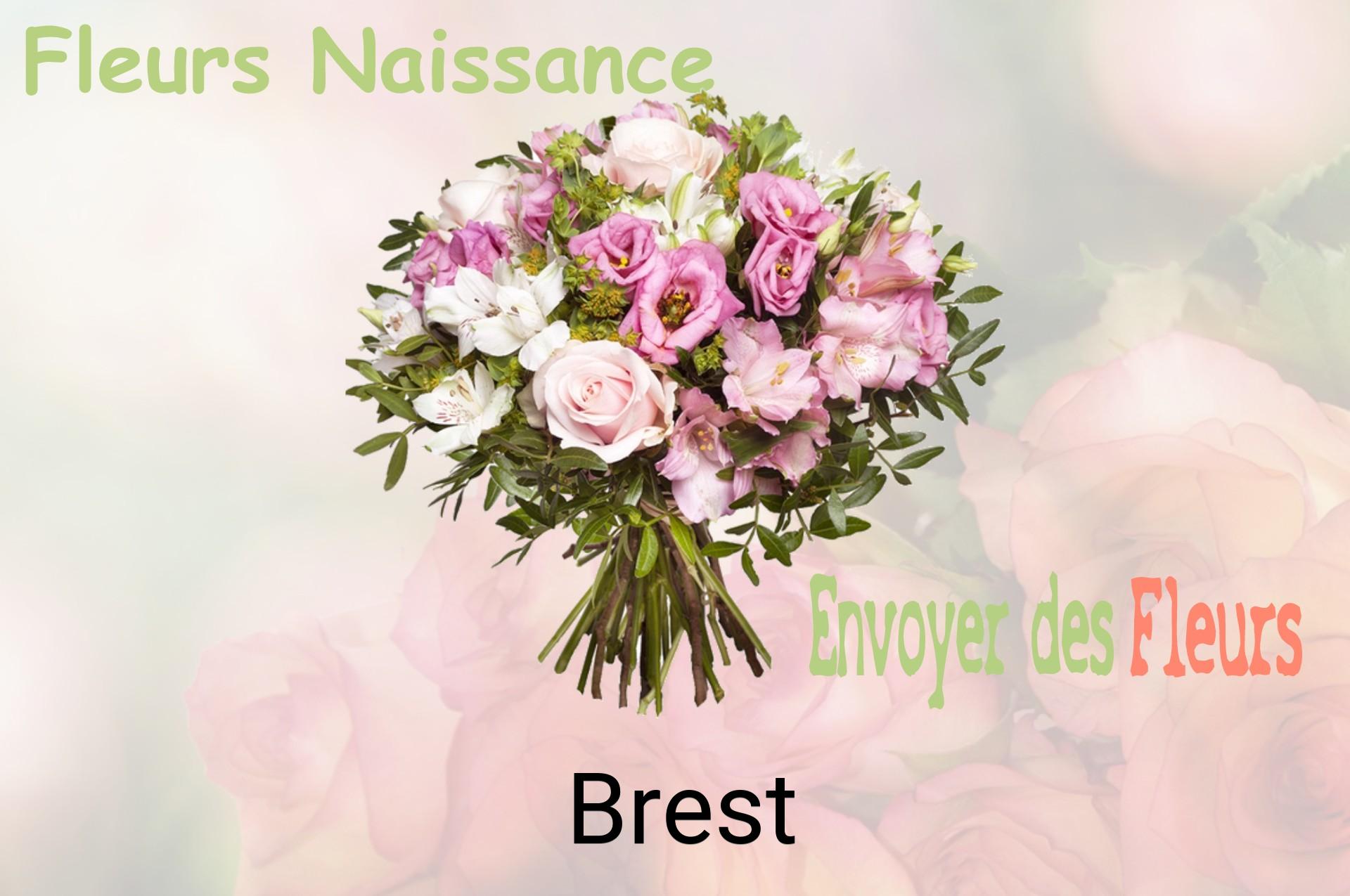 Bouquet de fleurs de naissance livré à Brest